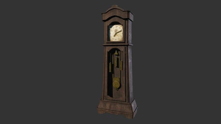 Grand Father Clock 3D Model