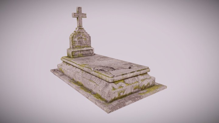 CEM - Stone Grave Cemetery 6 - PBR Game Ready 3D Model