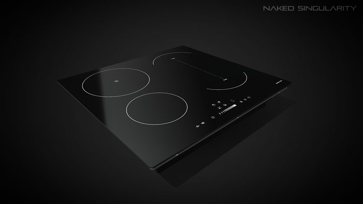 Induction Hob | Range Cook Appliance Low poly 3D Model