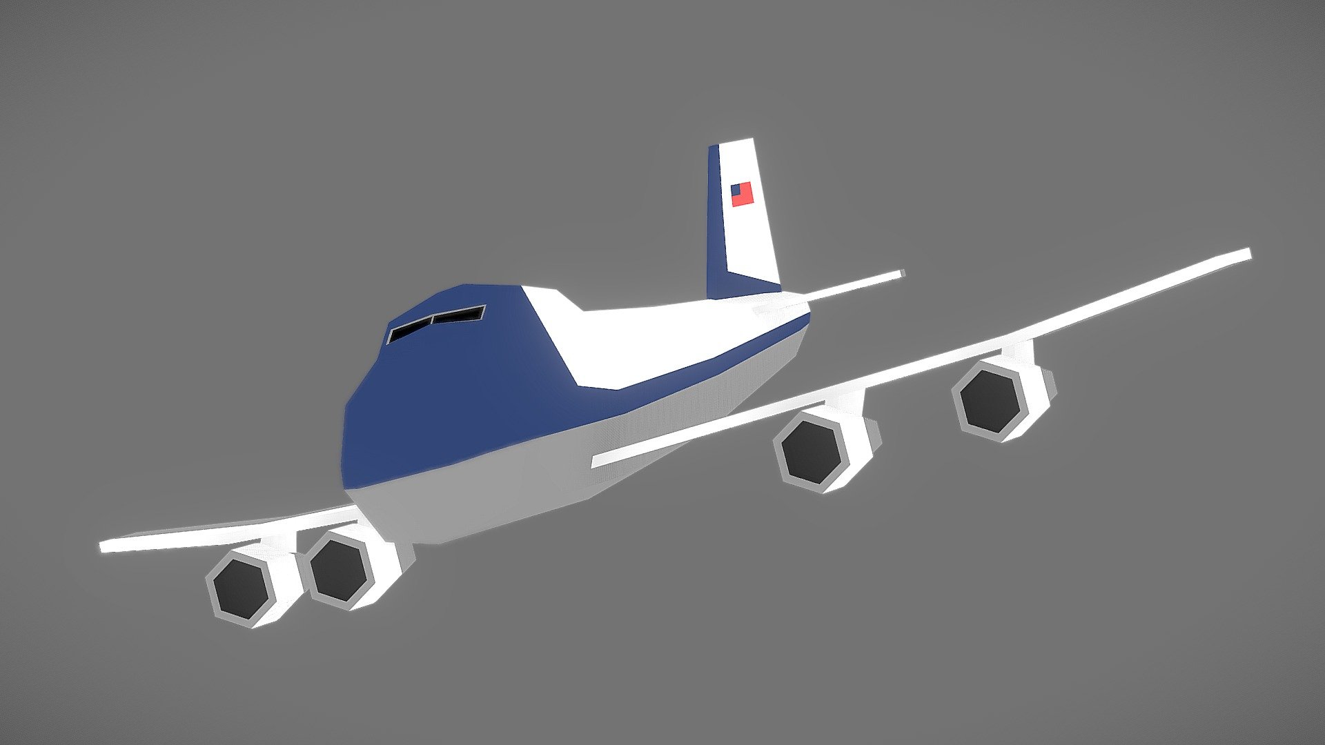 Low Poly Airforce One | Free game asset