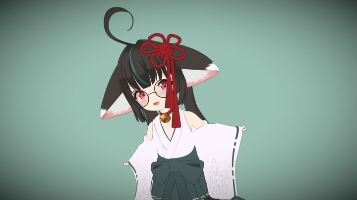 卯月 咲楽 | Uzuki Sakura (Shaderless) 3D Model