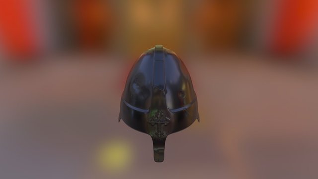 Medieval helmet - slightly smashed 3D Model