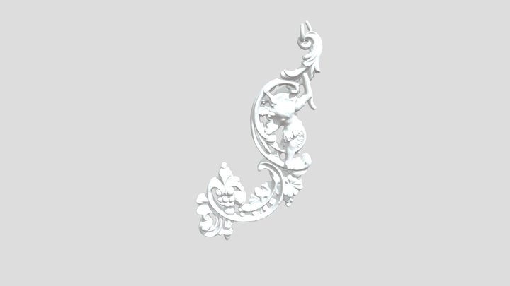 Ornate Ironwork Hook 3D Model