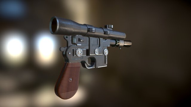 Han Solo DL-44 heavy blaster pistol 3D Model