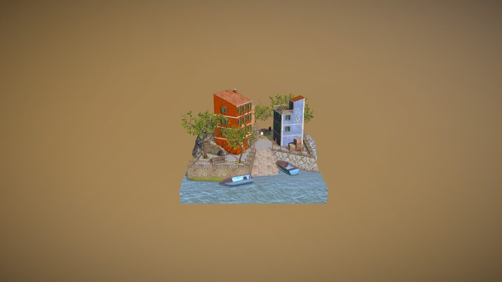 DAE Cityscene Cinque Terre 3D Model