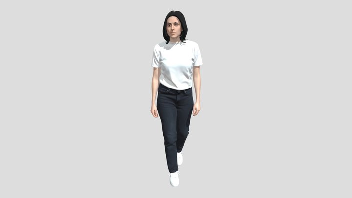 Casual White Tee Portrait – Modelo 3D gratuito STL