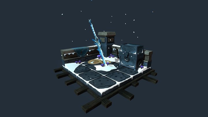 Fantasy Snow Scene 3D Model