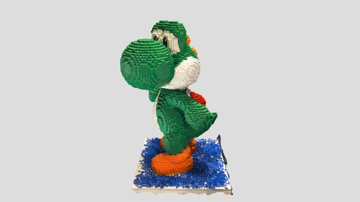 Yoshi lego block 3D Model