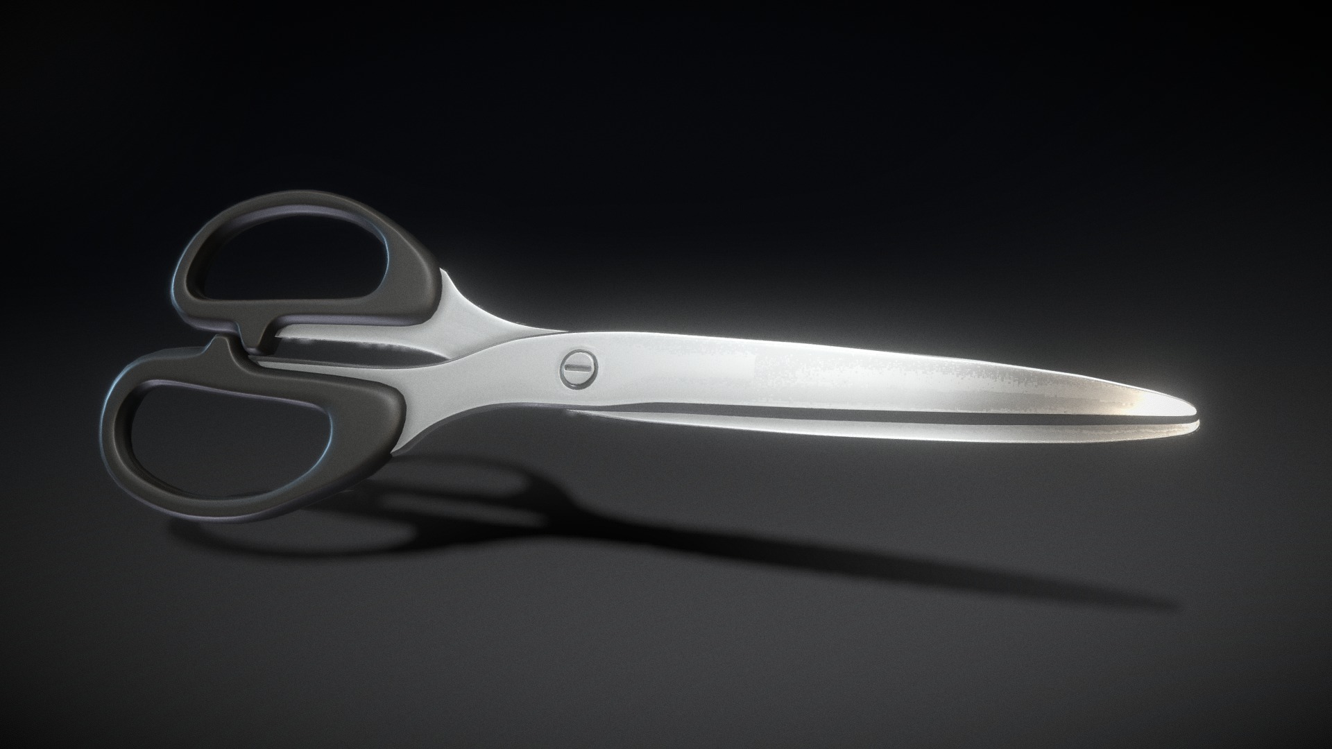 3D model Scissors Rigged And Animated Clean Version - This is a 3D model of the Scissors Rigged And Animated Clean Version. The 3D model is about a pair of scissors.