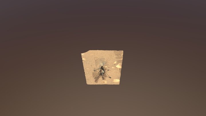 Ingenuity helicopter photographed on Mars 3D Model