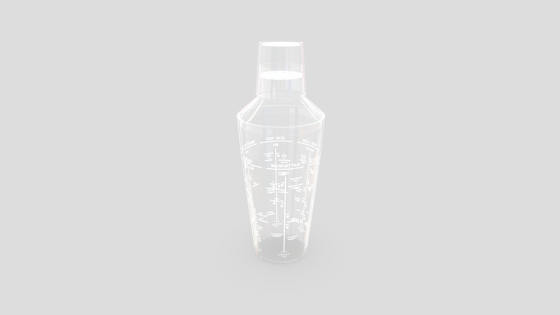 Acrylic Cocktail Shaker — Sketchfab embed 3D viewer