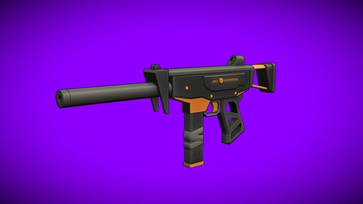 Stylized SMG 3D Model