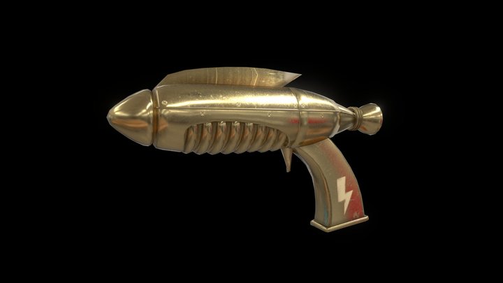 Golden Fazer Blaster - FNAF: Security Breach 3D Model