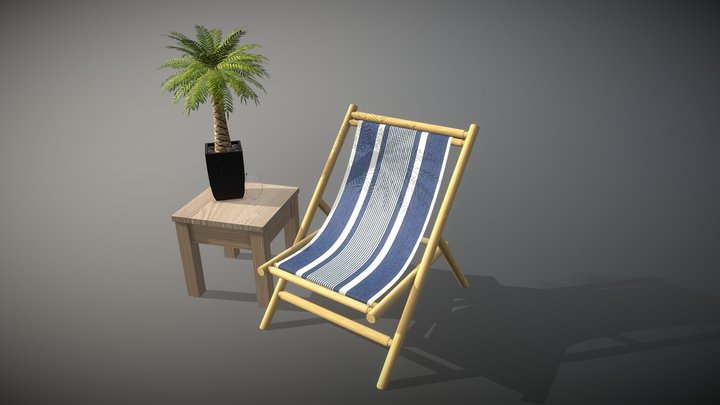 Beach Side Scene 3D Model