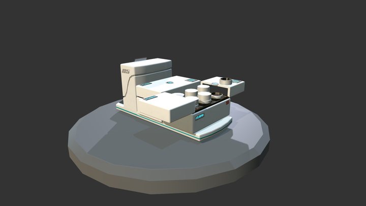 Sci-Fi Scene (Chest, Canister & Trolley) 3D Model