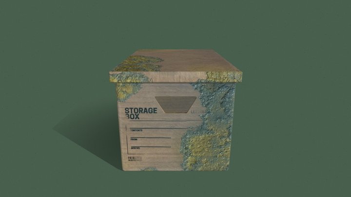 Caja con hongos 3D Model