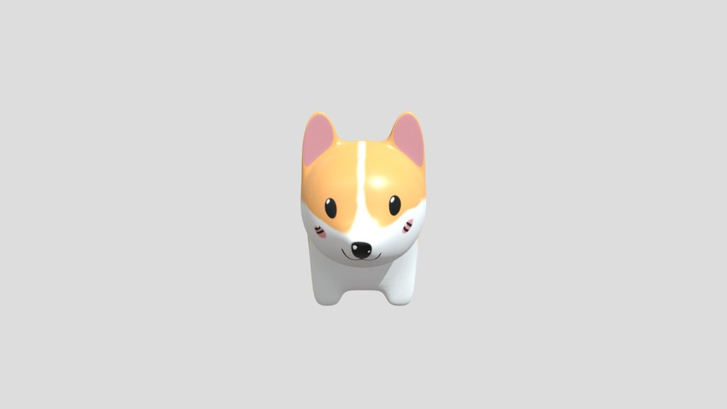 Toy Puppy Corgi Dog Figurine
