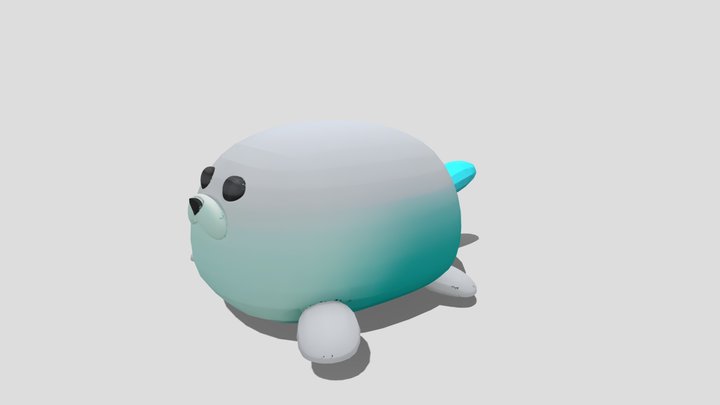 Cartoon Seal Toy 3D Model