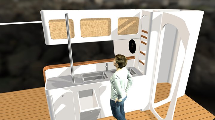 Galley Island 3D Model