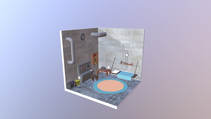 Isometric Room 3D Model