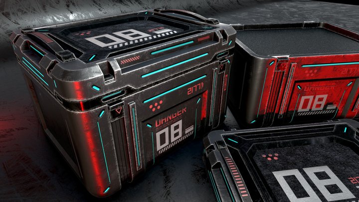 Game ready Crate prop Low-poly 3D model 3D Model