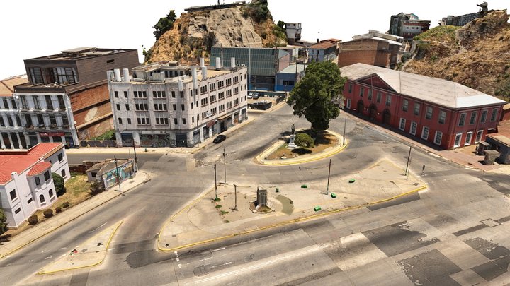 Plaza Wheelwright, Valparaíso. 3D Model