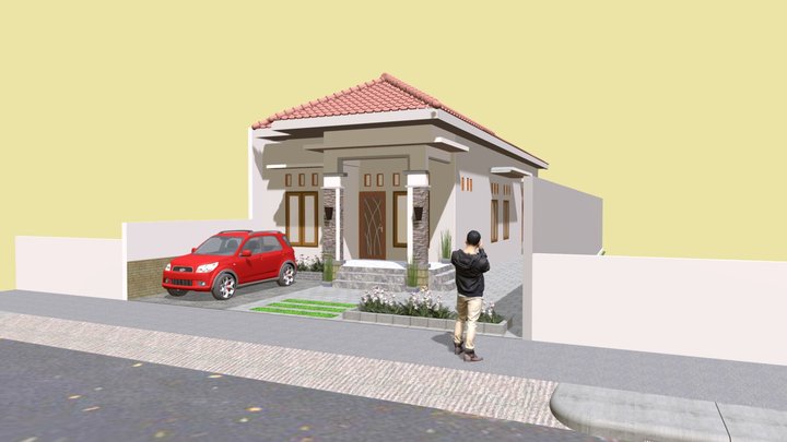 LT1-010 Minimalist House 7x22 m 3D Model