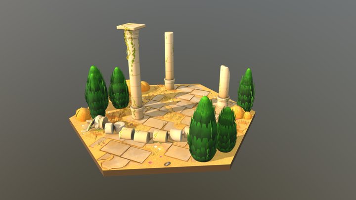 Path to Ruins 3D Model