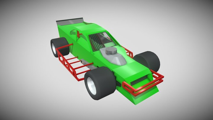 Nascar Whelen Modified - Low Poly (30 Minute) 3D Model