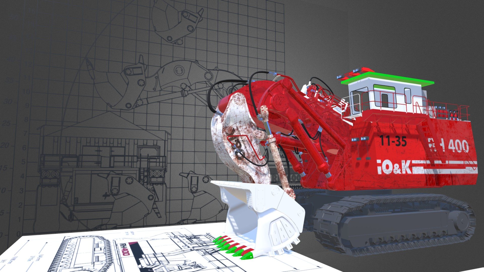 Terex Rh 400 Download Free 3D model by gelber (liebherr996litronic