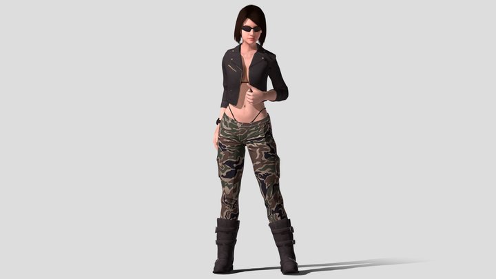 Assistant - Cargo Girl Outfit 3D Model