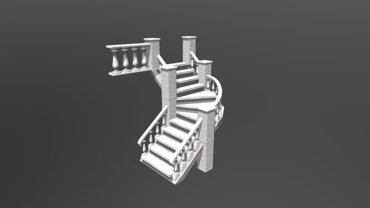 Neoclassicism stairs 3D Model
