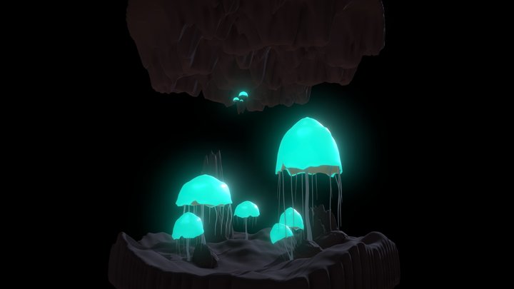 Glowing Mushrooms 3DDecember 2021 Day 1 3D Model