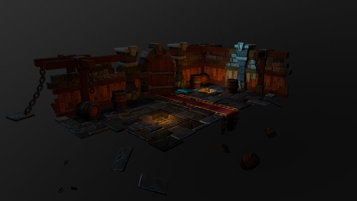 Dungeon Room 3D Model