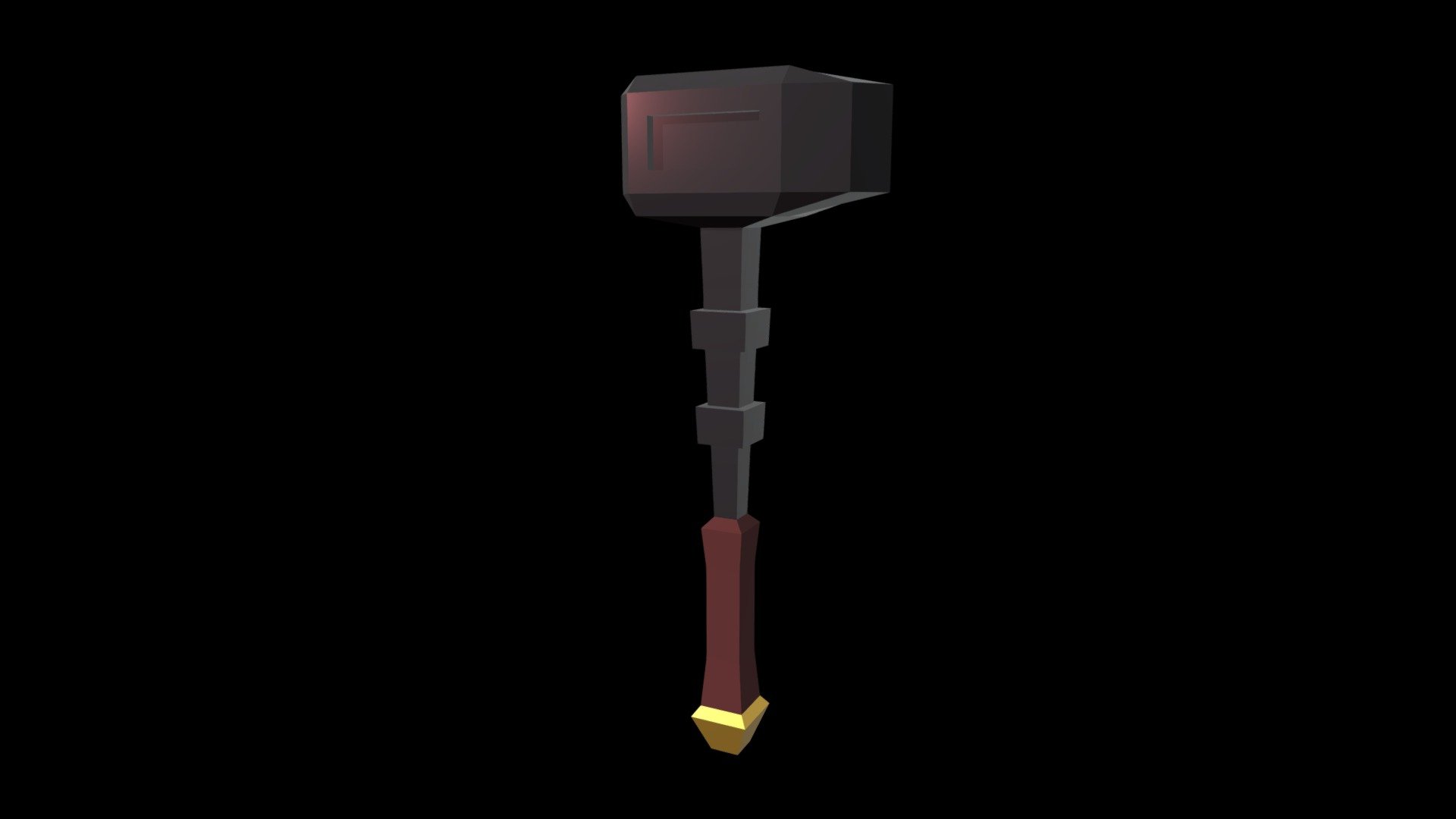 Low Poly Mace / Hammer / Blunt Weapon Buy Royalty Free 3D model by