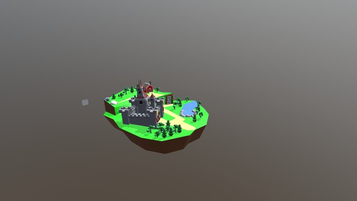 AirIsland Castle 3D Model