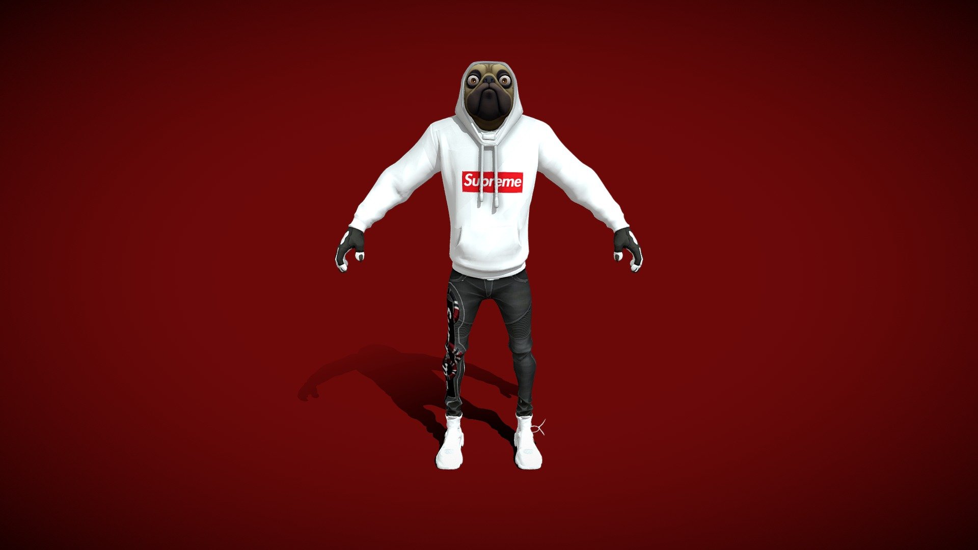 pug — Sketchfab embed 3D viewer