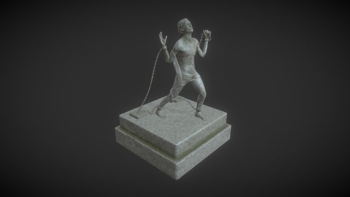 Escaping Man Statue 3D Model