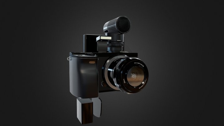 Sony 6400 Camera with accesories 3D Model