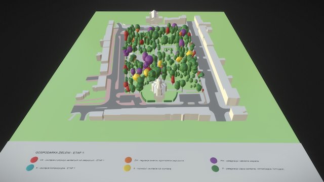 Park Miejski w Suwałkach - gospodarka (etap 1) 3D Model