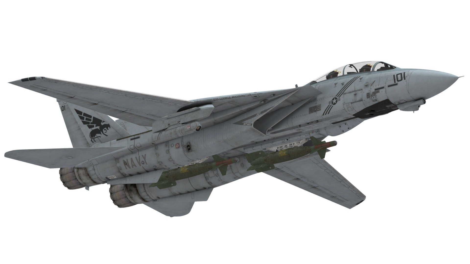 F-14B Tomcat with GBU-24 Mk.84 - Download Free 3D model by