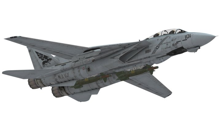 F-14B Tomcat with GBU-24 Mk.84 – Kostenloses 3D-Modell STL