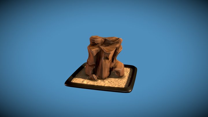 Desert Boulder 3D Model
