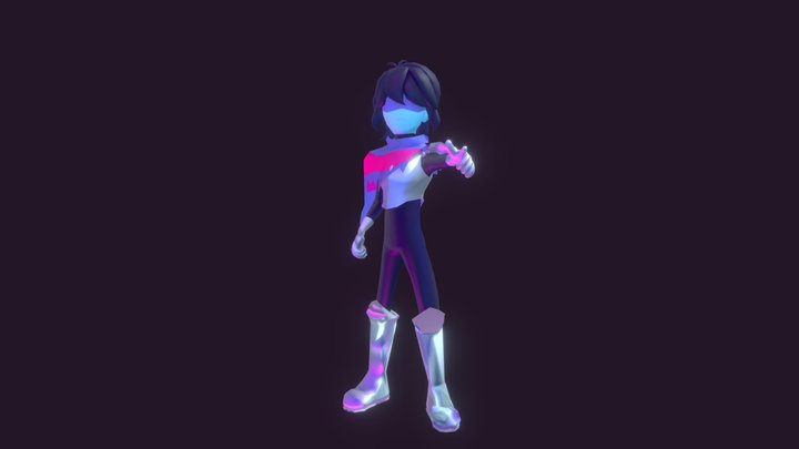 P2_Mery_Kris Deltarune 3D Model