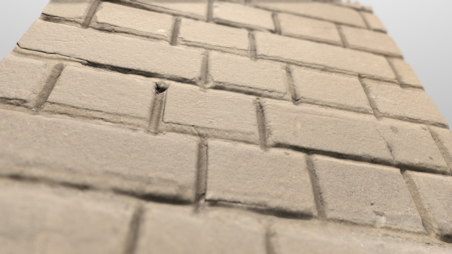 3D model PBR Texture scan – BRICKS - This is a 3D model of the PBR Texture scan - BRICKS. The 3D model is about a close-up of a roof.