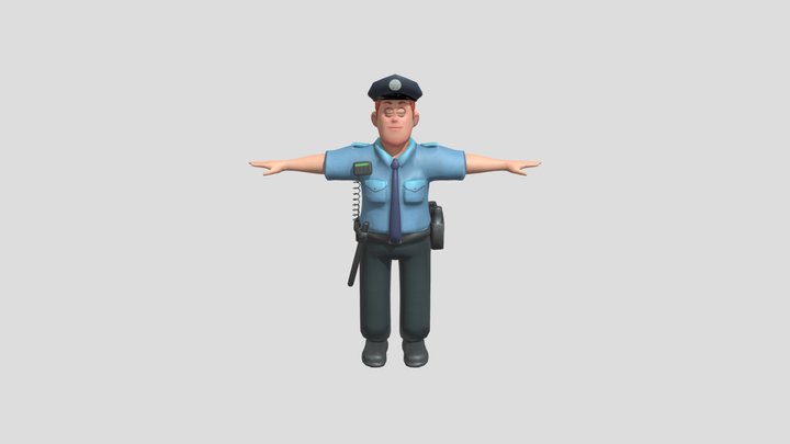 Male Cop (The Bad Guys) – Modello 3D gratuito STL