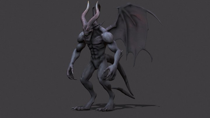 Generic Winged Demon Monster [MESHY] 3D Model
