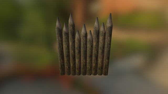 Cerca De Estacas 3D Model