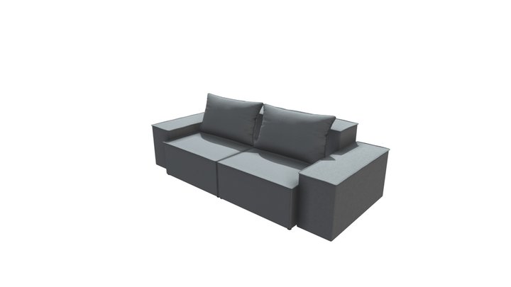 Malibu - 2 Seat - With Arms 3D Model