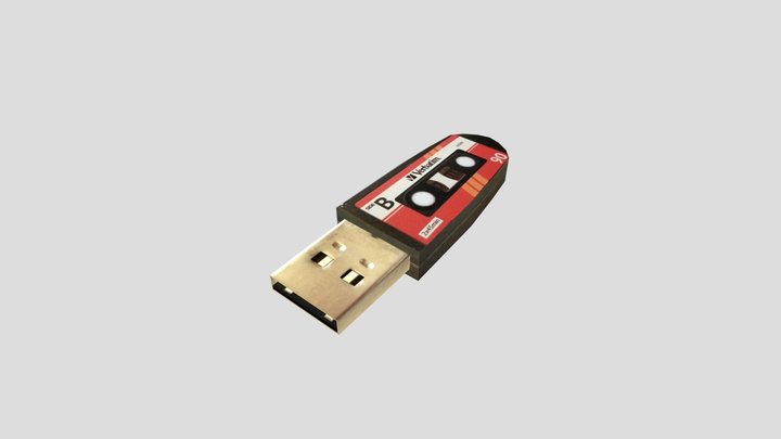 Low Poly USB Stick 3D Model